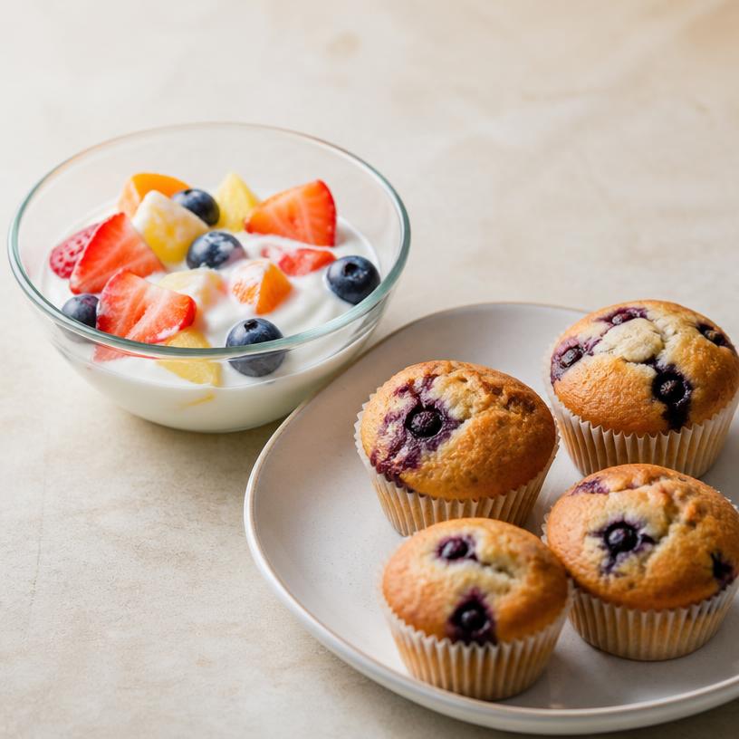 Página de la receta yogur con frutas