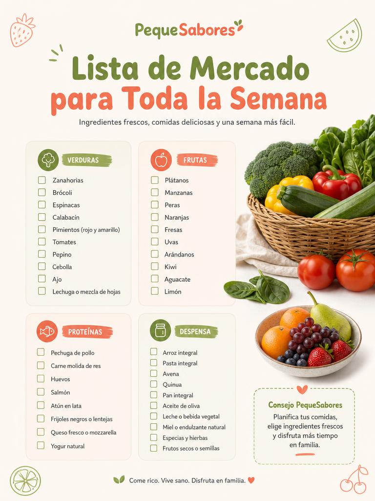 Vista de la lista de compras
